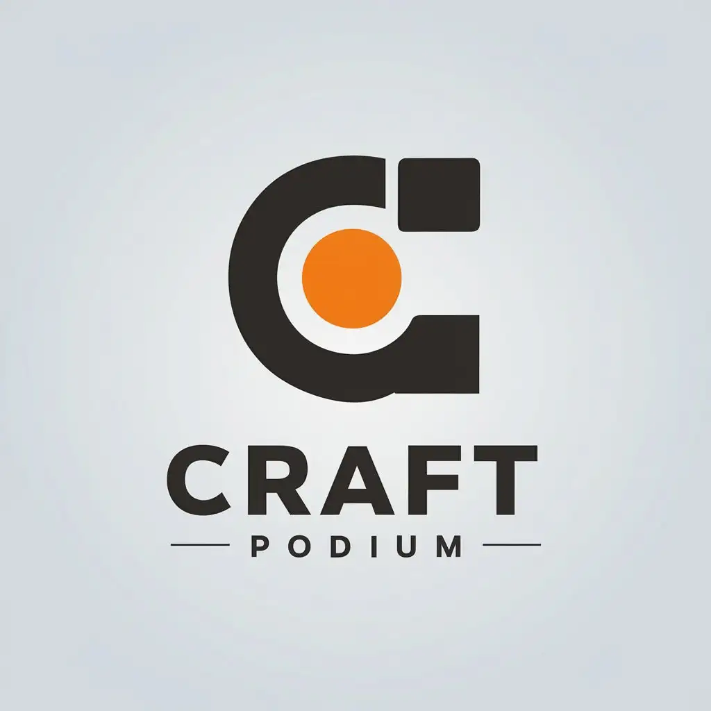 a vector logo design,with the text "Craft Podium", main symbol:C P,complex,be used in IT industry,clear background