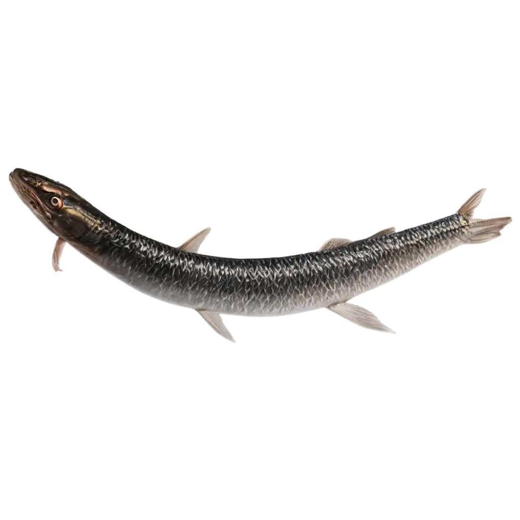 Curving-Garfish-PNG-Image-with-White-Studio-Background-HighQuality-and-Versatile-for-Your-Creative-Projects