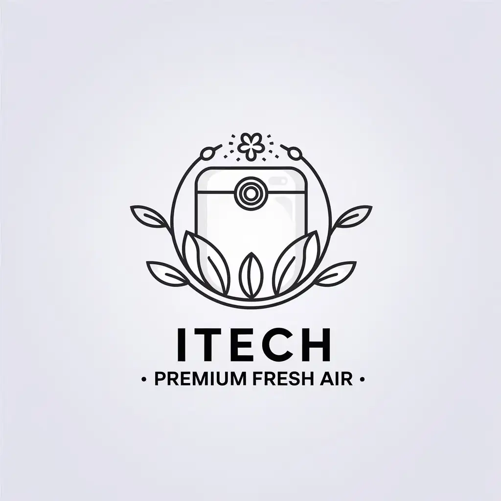 LOGO-Design-for-iTech-Minimalistic-Air-Purifier-with-Fresh-Air-Theme