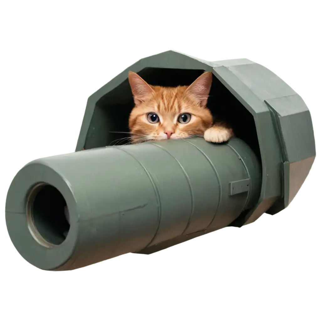 Cat-Hiding-from-a-Missile-PNG-Image-for-HighQuality-Digital-Art-and-Design