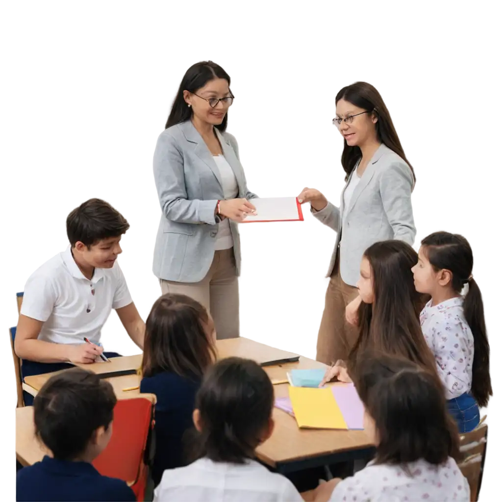 Make a picture, a teacher teaching