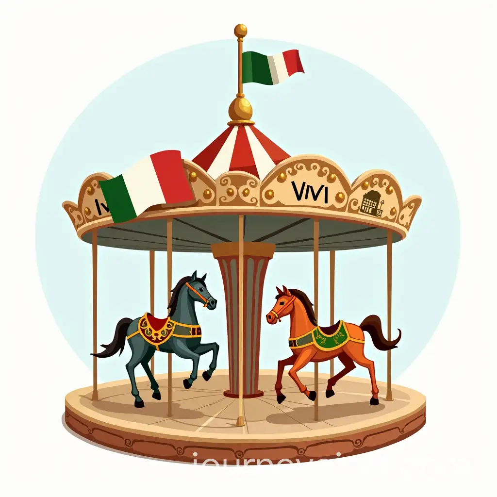 VIVAI-Image-Prompt-ExpansionI-ITALIA-Carousel-Logo-with-Colosseum-and-Italian-Flag-Colors