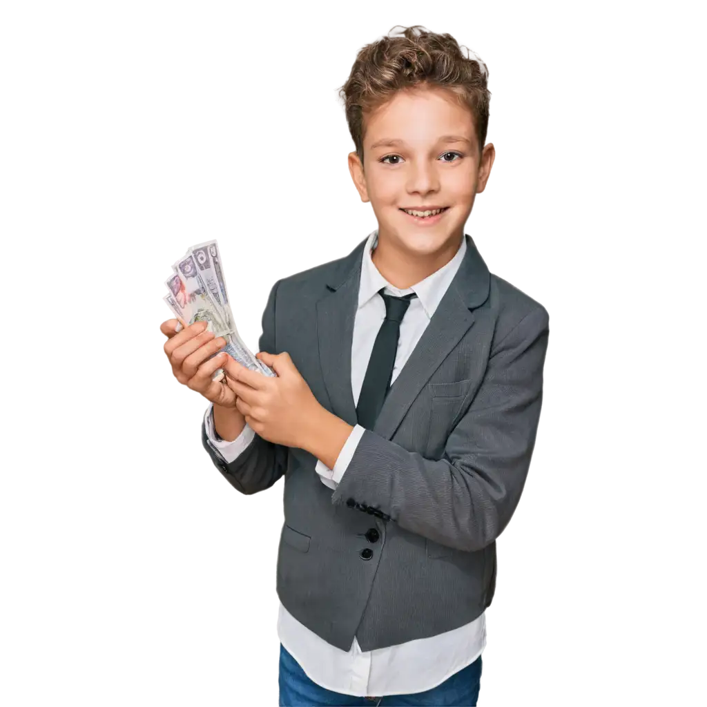 Rich-Child-Smiling-and-Playing-with-Money-PNG-Image-High-Quality-and-Clear