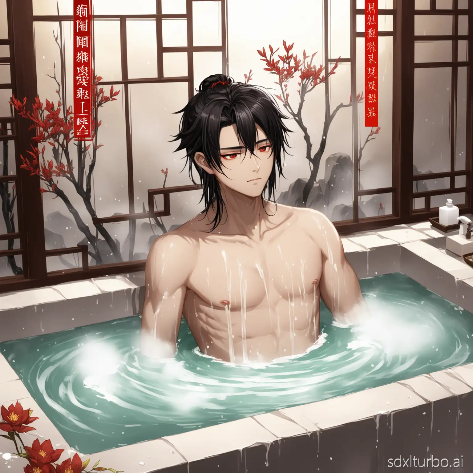 In the mortal cultivation novel, Yan Yao is taking a bath