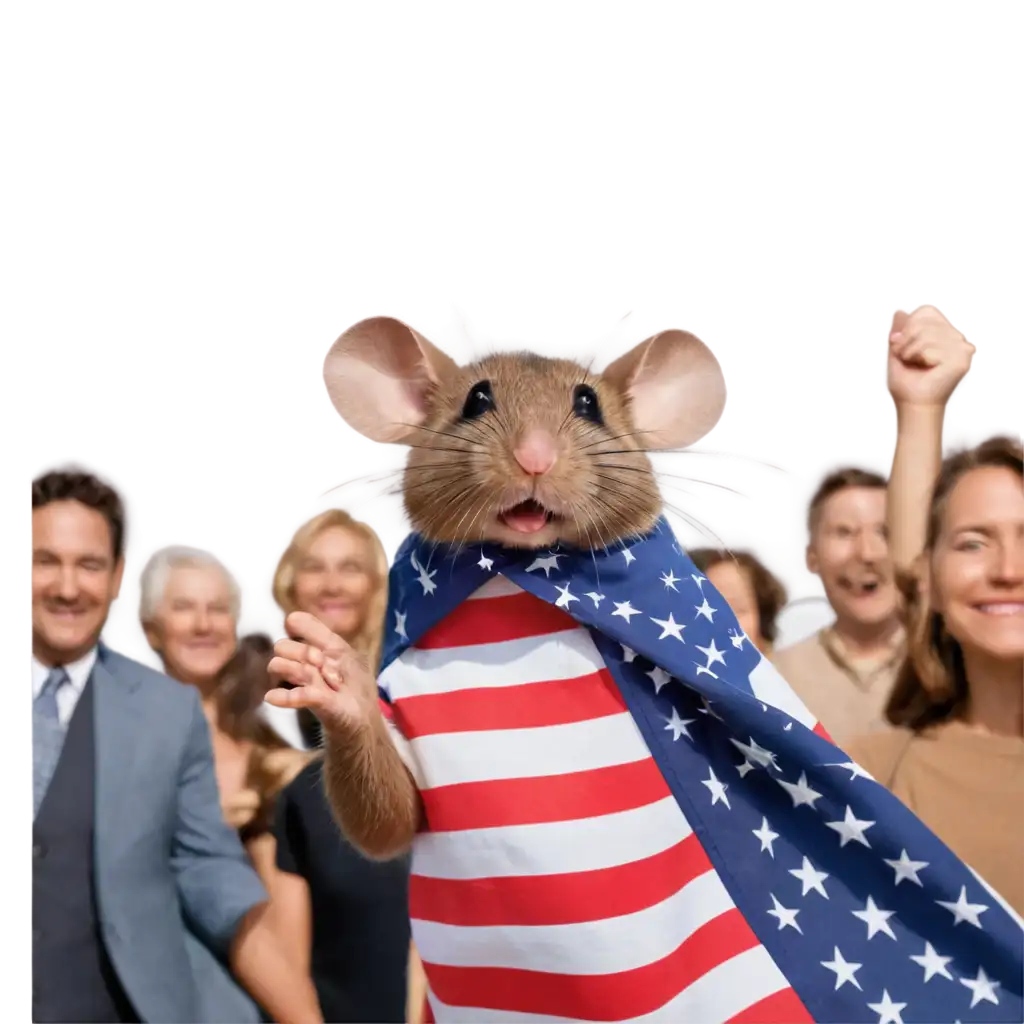 Mouse-Waving-USA-Flag-PNG-in-a-Crowd-Perfect-for-Patriotic-Designs