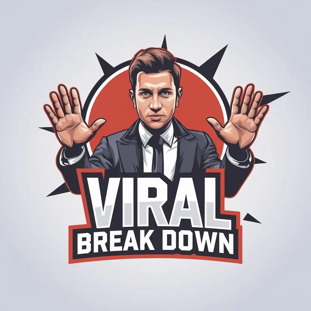 LOGO Design for Viral Break Down Vector Style with Engaging Imagery for the Entertainment Industry