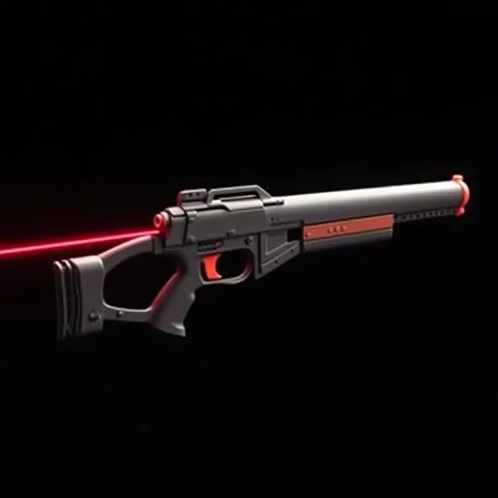 A Roblox laser tag rifle with a black background