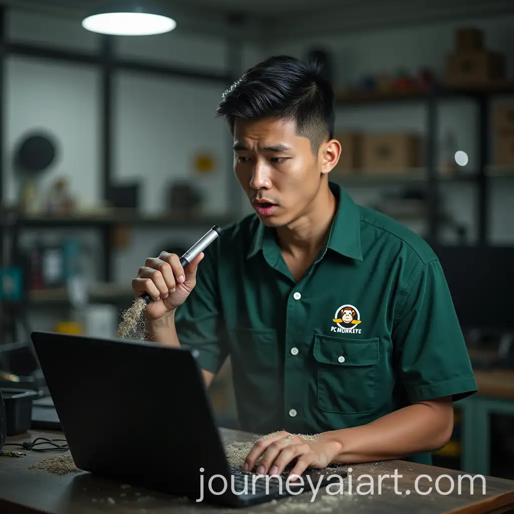 Young-Malay-Technician-Cleaning-Dusty-Laptop-in-Computer-Workshop