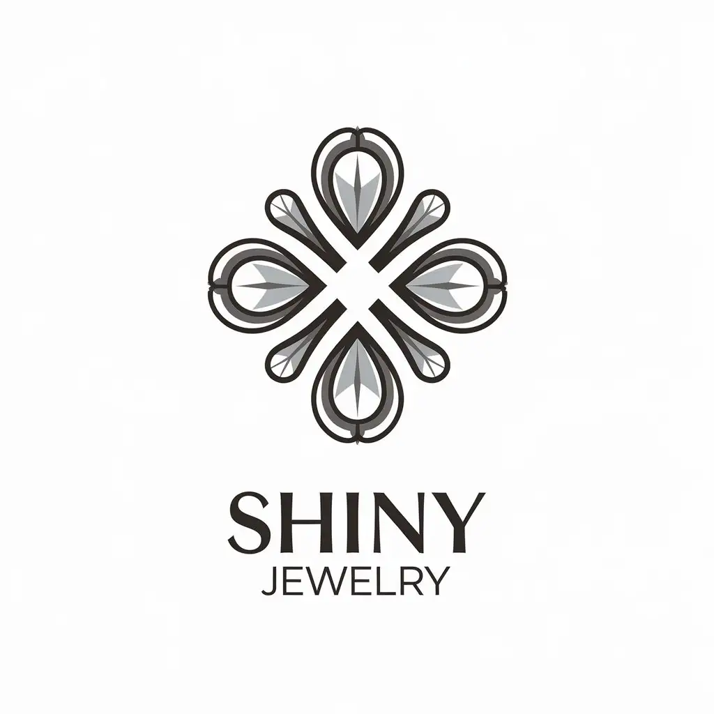 a vector logo design,with the text "shiny jewelry", main symbol:Decoration,Minimalistic,be used in Decorations industry,clear background