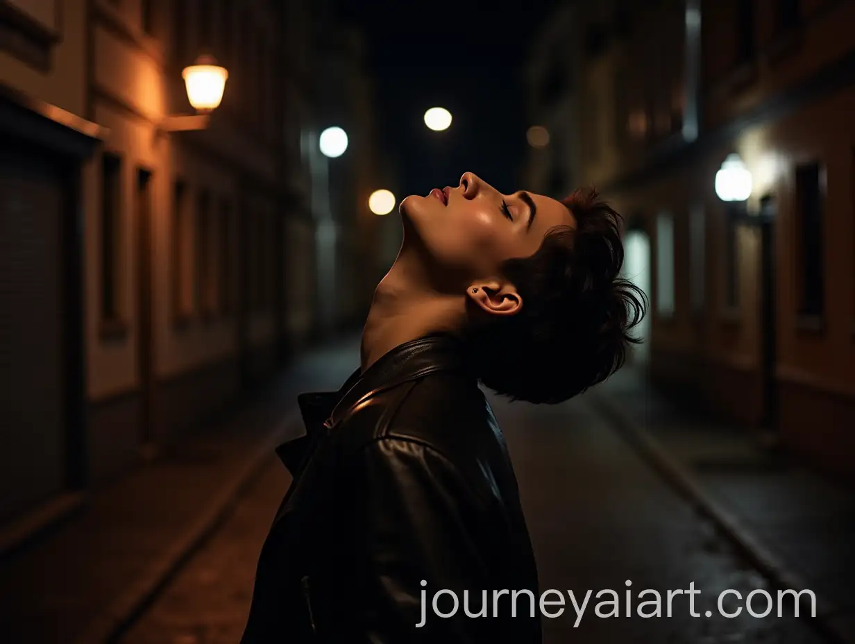 Lee-Know-in-a-Rainy-Night-Alley-with-a-Leather-Jacket