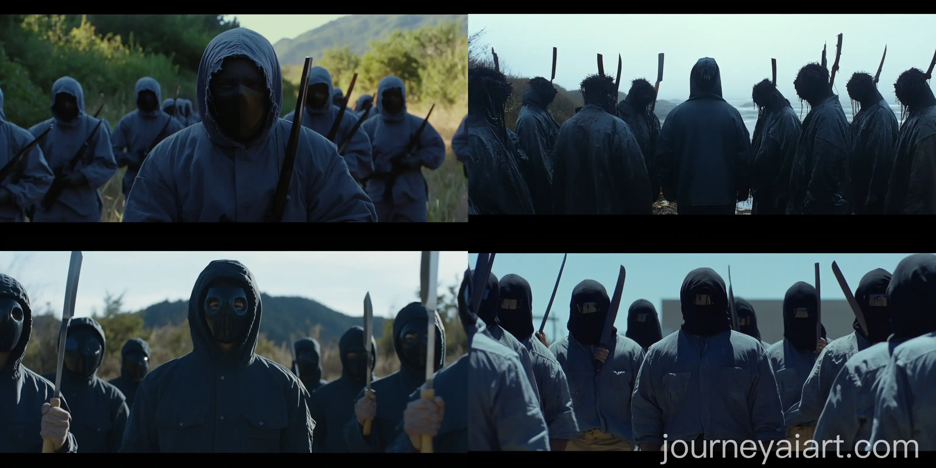 Group-of-Nine-Unique-Military-Characters-with-Masks-and-Weapons