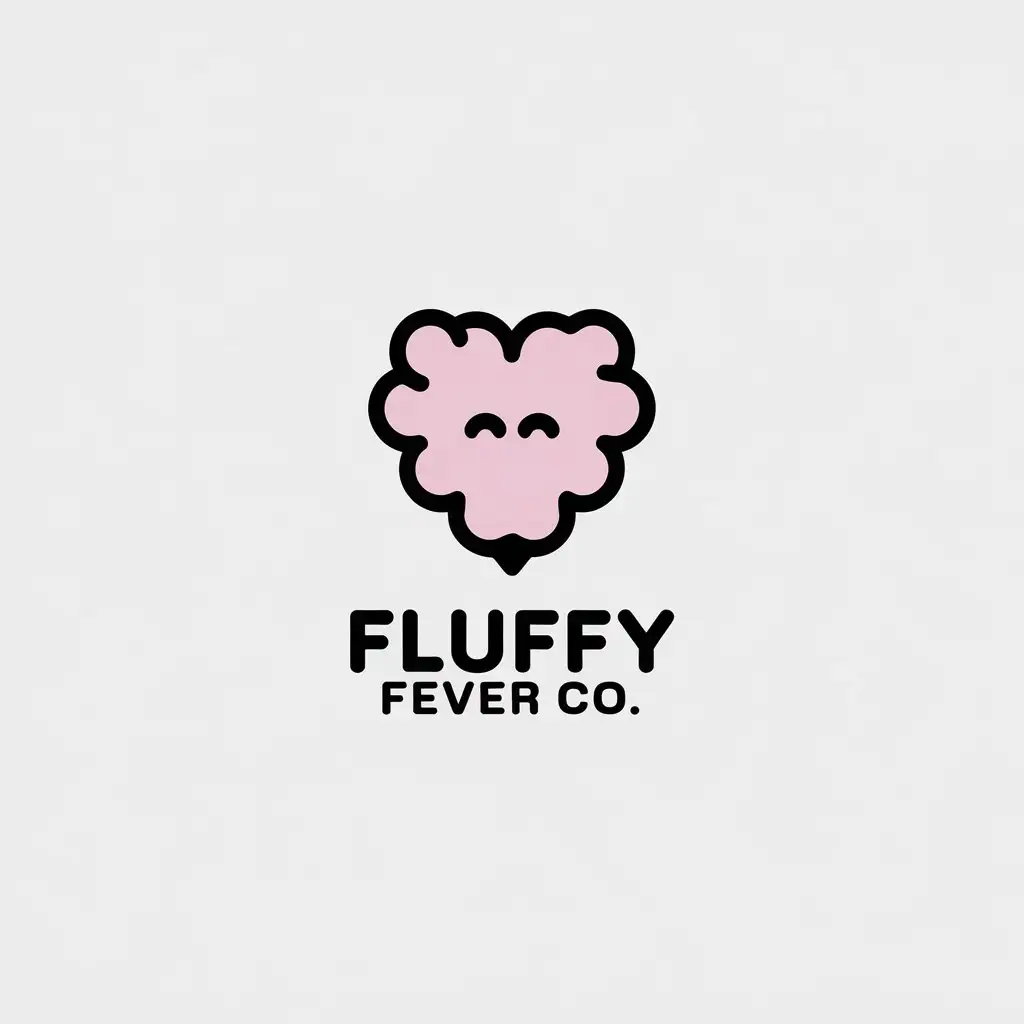 LOGO Design for Fluffy Fever Co Super Comfortable Womens Clothing in Minimalistic Style for Beauty Spa Industry