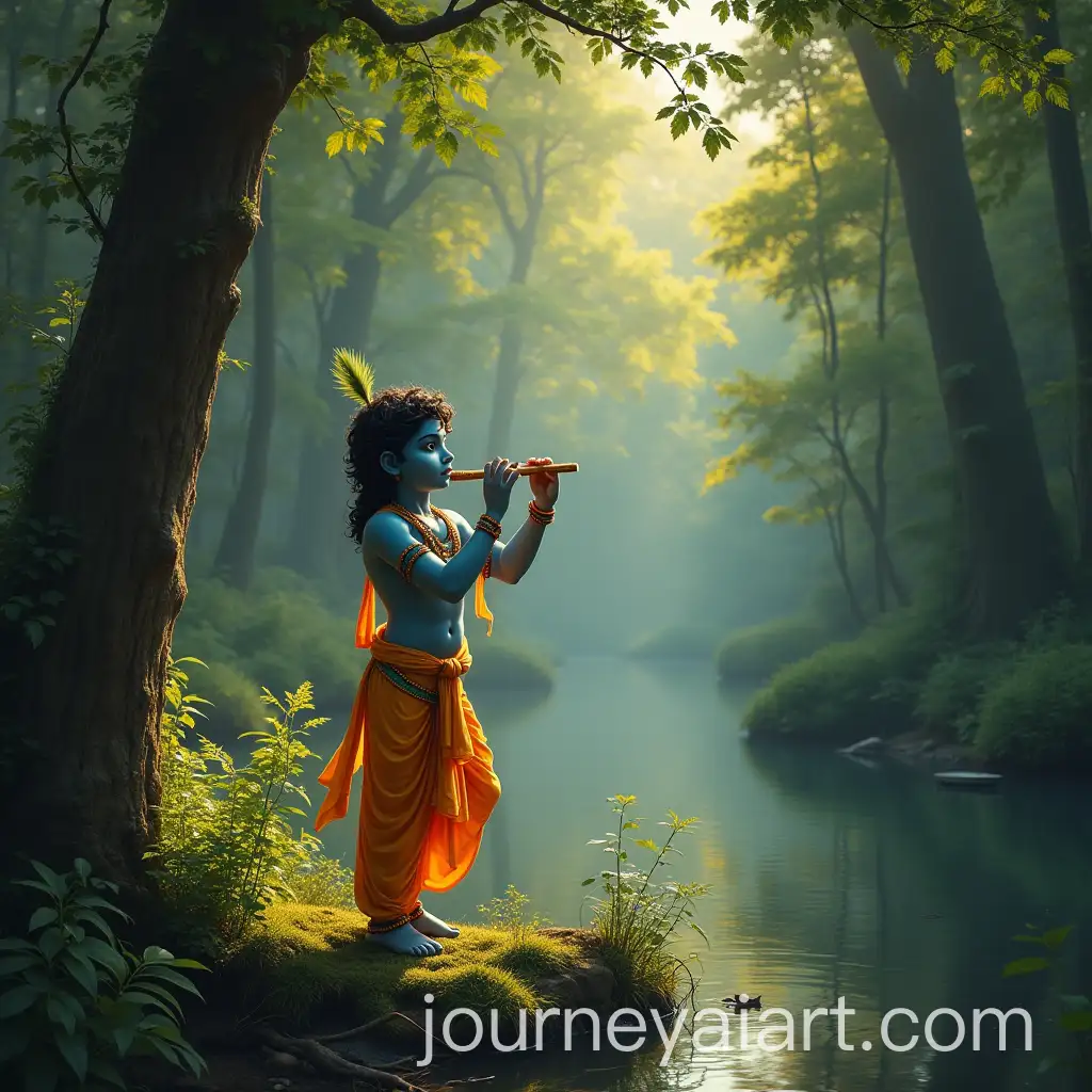 Krishna-Playing-Flute-in-Serene-Forest-Scene