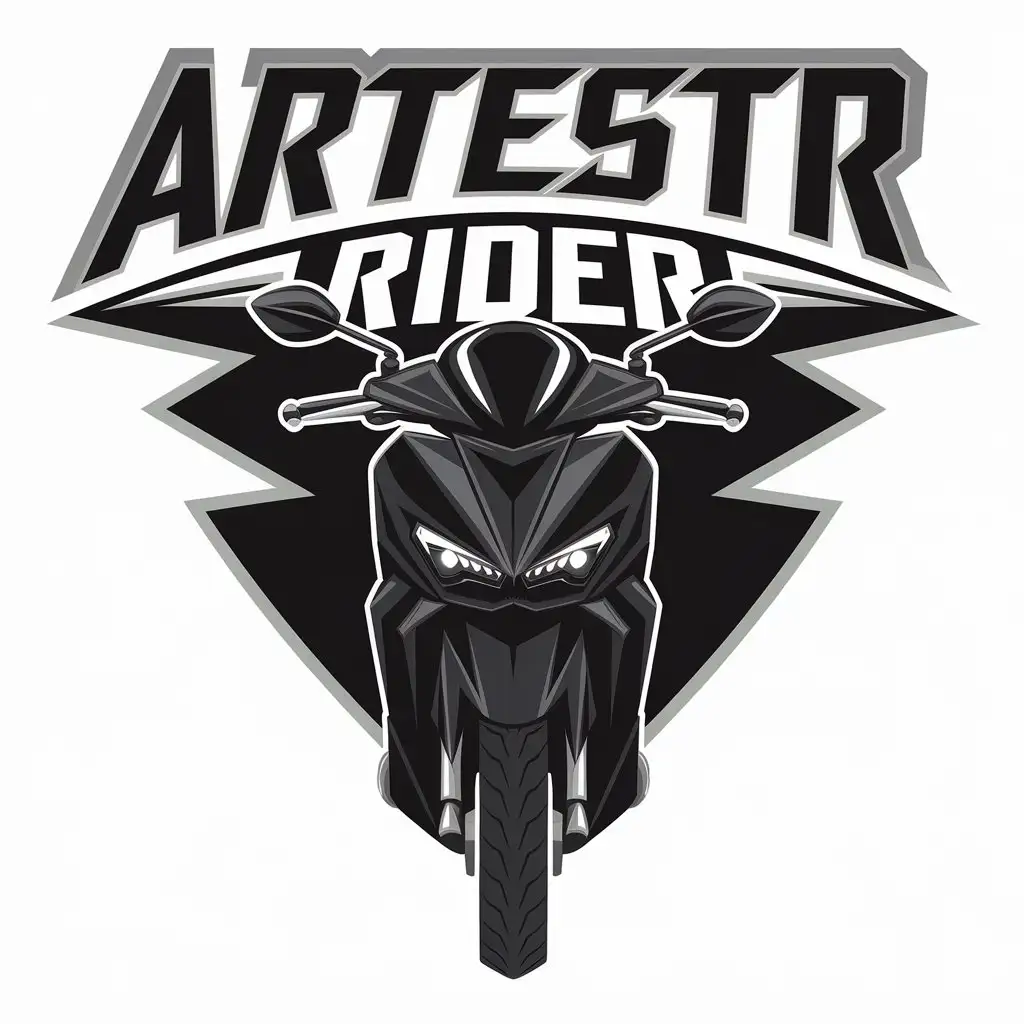 LOGO Design for Artestr Rider Black Scooter Motorcycle Helmet Symbol for Automotive Industry