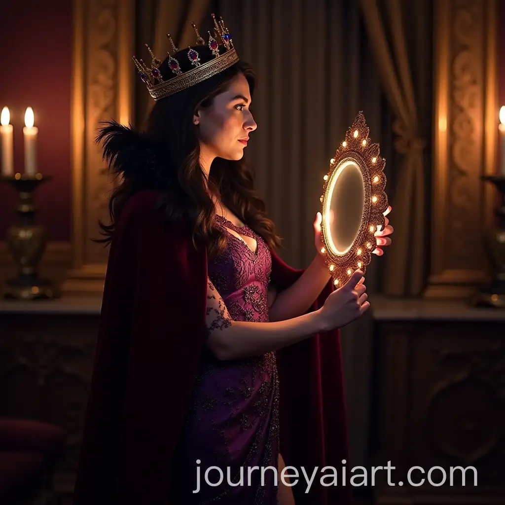 Evil-Queen-in-CandleLit-Chamber-with-Enchanted-Mirror