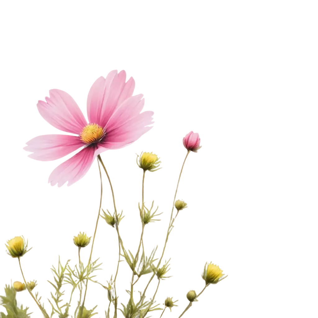 Stunning-PNG-Image-of-Cosmos-Flowers-for-Vibrant-Design