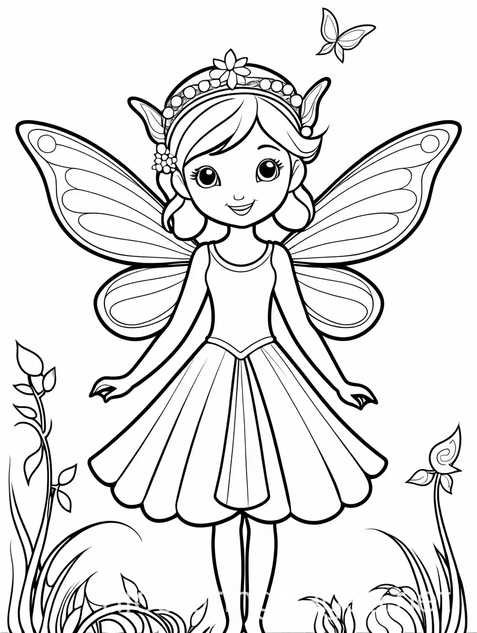 Joyful-Fairy-Coloring-Page-for-Children