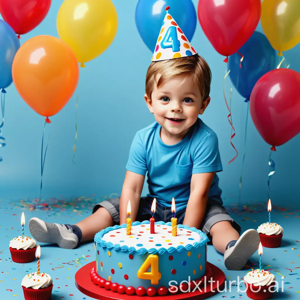 Cheerful-4YearOld-Boy-Birthday-Celebration