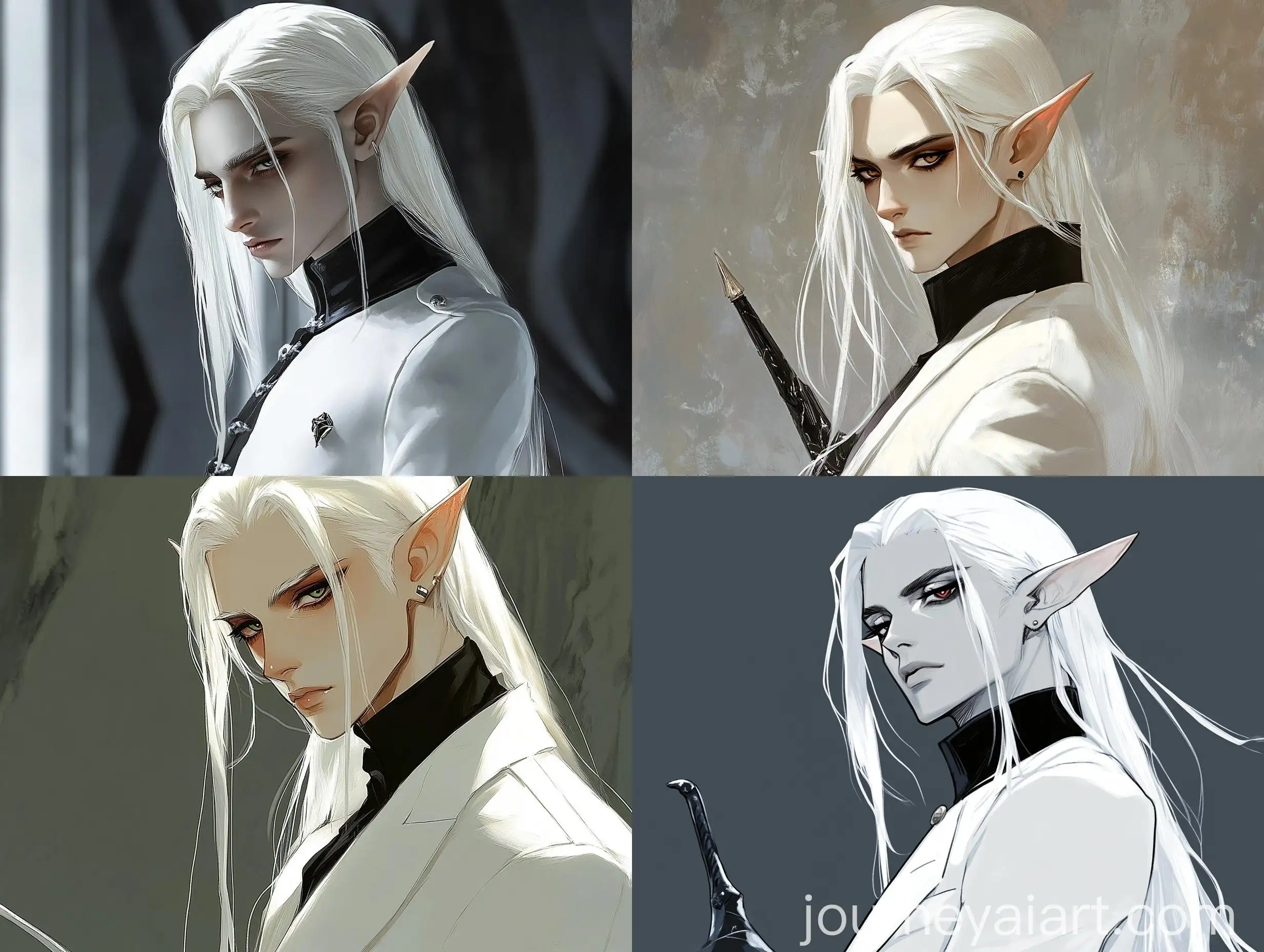 Serious-Androgynous-Elf-with-White-Hair-in-Fantasy-Military-Uniform