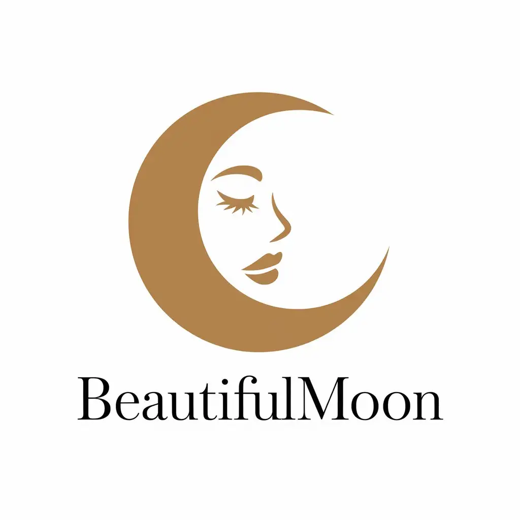 LOGO-Design-for-Beautifulmoon-Mahogany-Moon-Symbol-for-Beauty-Spa-Industry