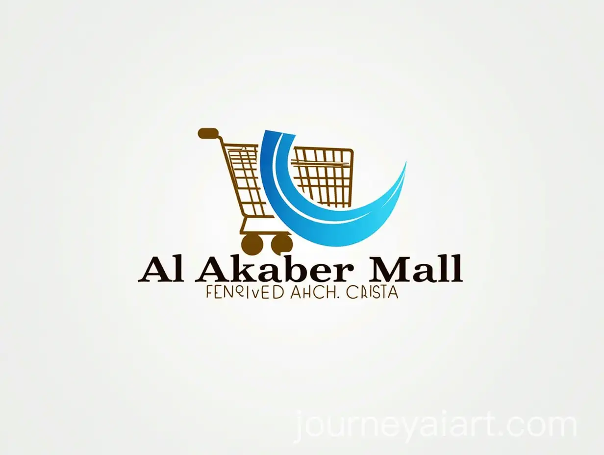 Al-Akaber-Mall-Logo-Design-with-Shopping-Cart-Icon