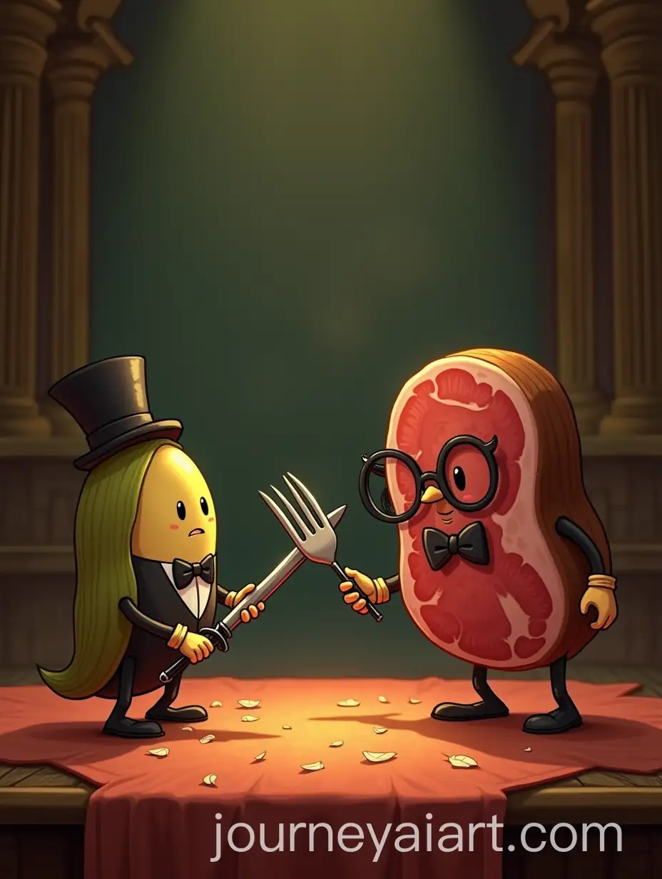 Whimsical-Duel-Between-a-Pistachio-and-a-Steak-in-a-Fantasy-Arena