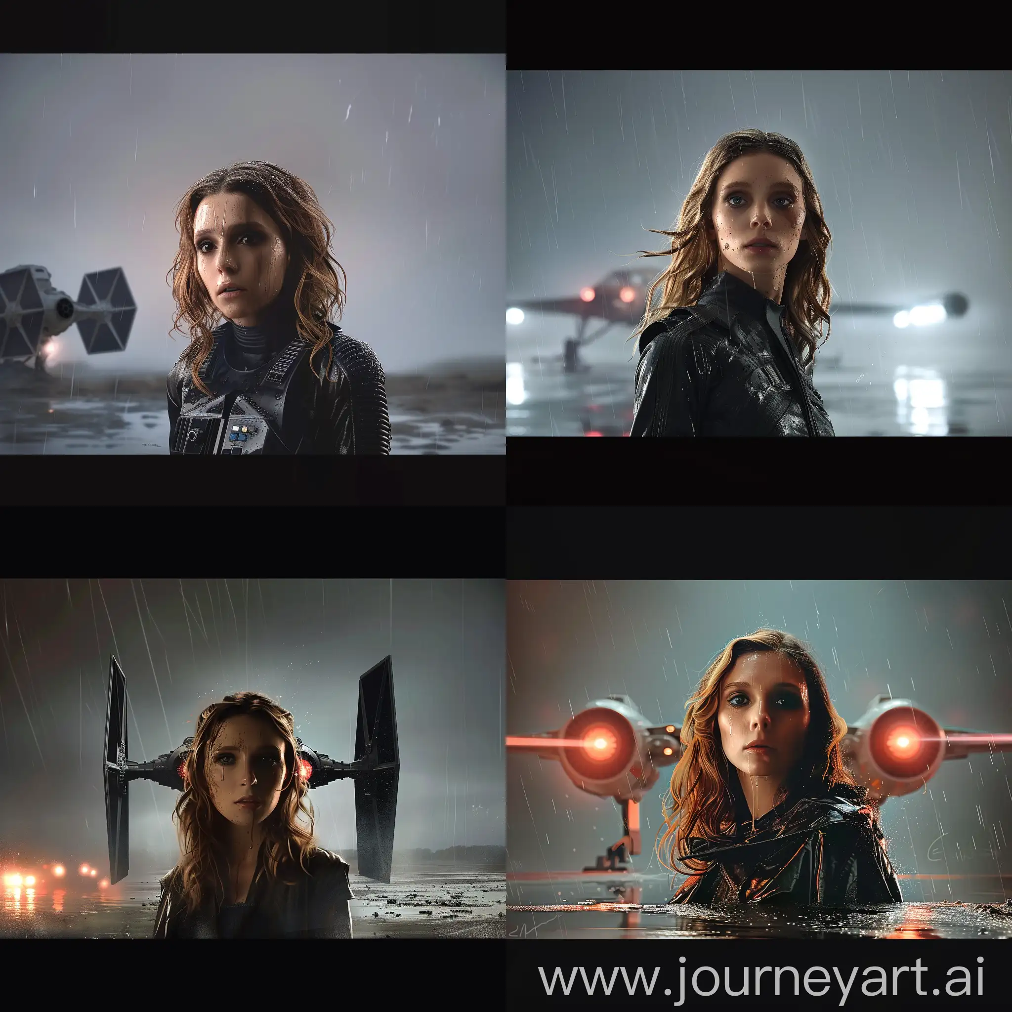 Female-TIE-Fighter-Pilot-in-Rainy-Night-Landing-Pad-Scene