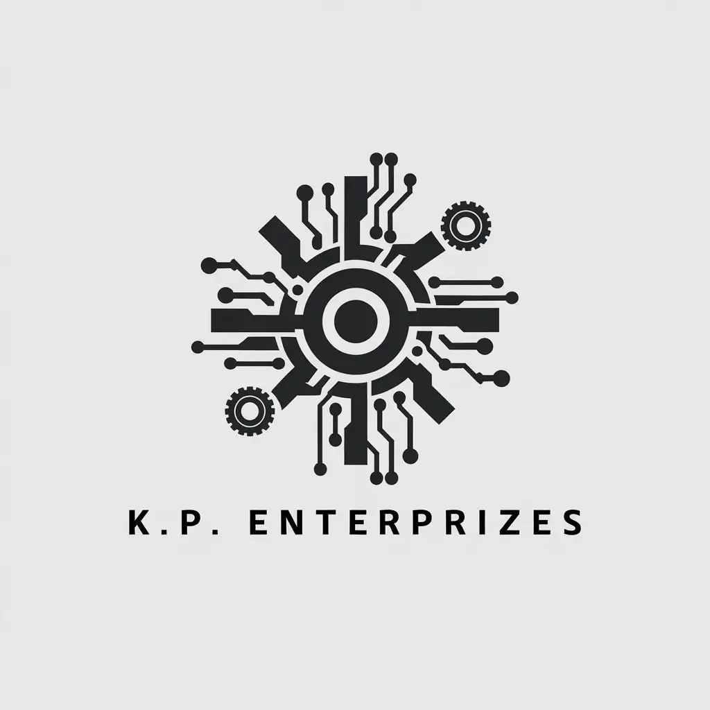 LOGO Design for KP Enterprises TechInspired Vector Logo Design