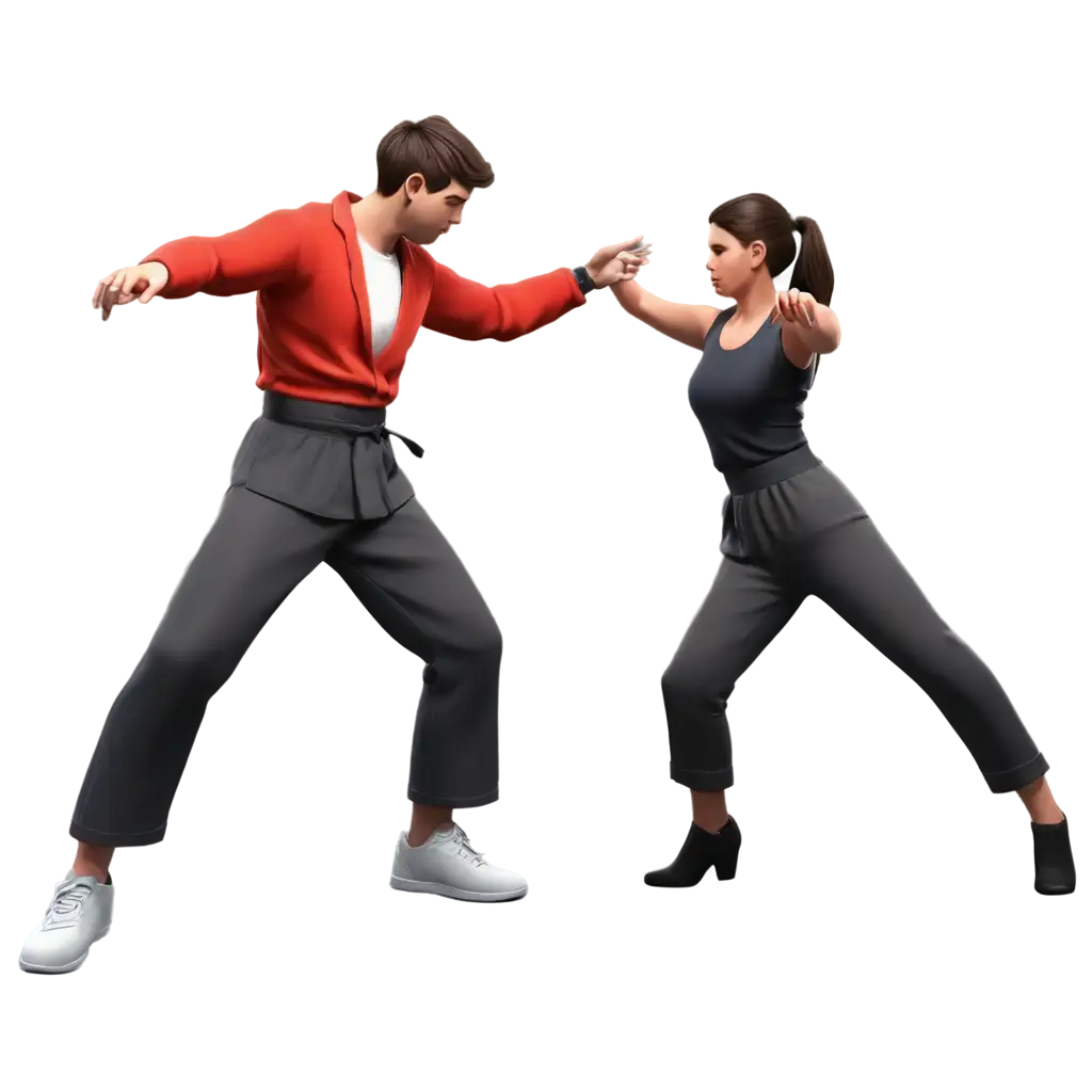 SelfDefence-Life-Skill-3D-Vector-PNG-Essential-Image-for-Personal-Safety-and-Empowerment