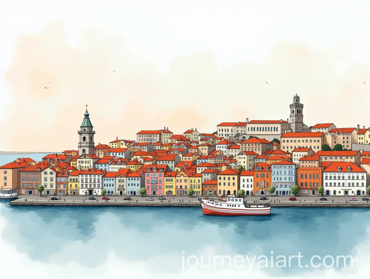 Hand-Painted-Illustration-of-Porto-City-with-Scenic-Views