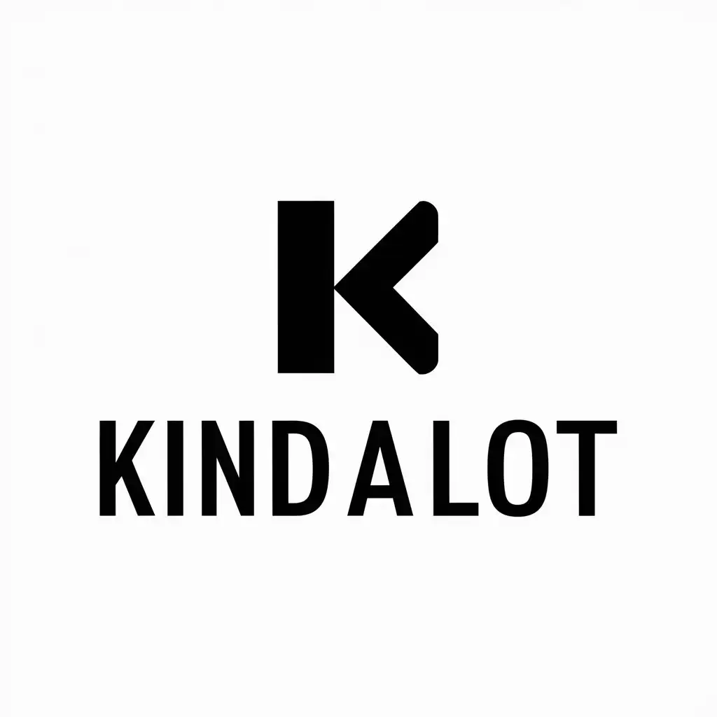 a vector logo design,with the text "Kindalot", main symbol:Kind of a lot,Minimalistic,be used in Entertainment industry,clear background