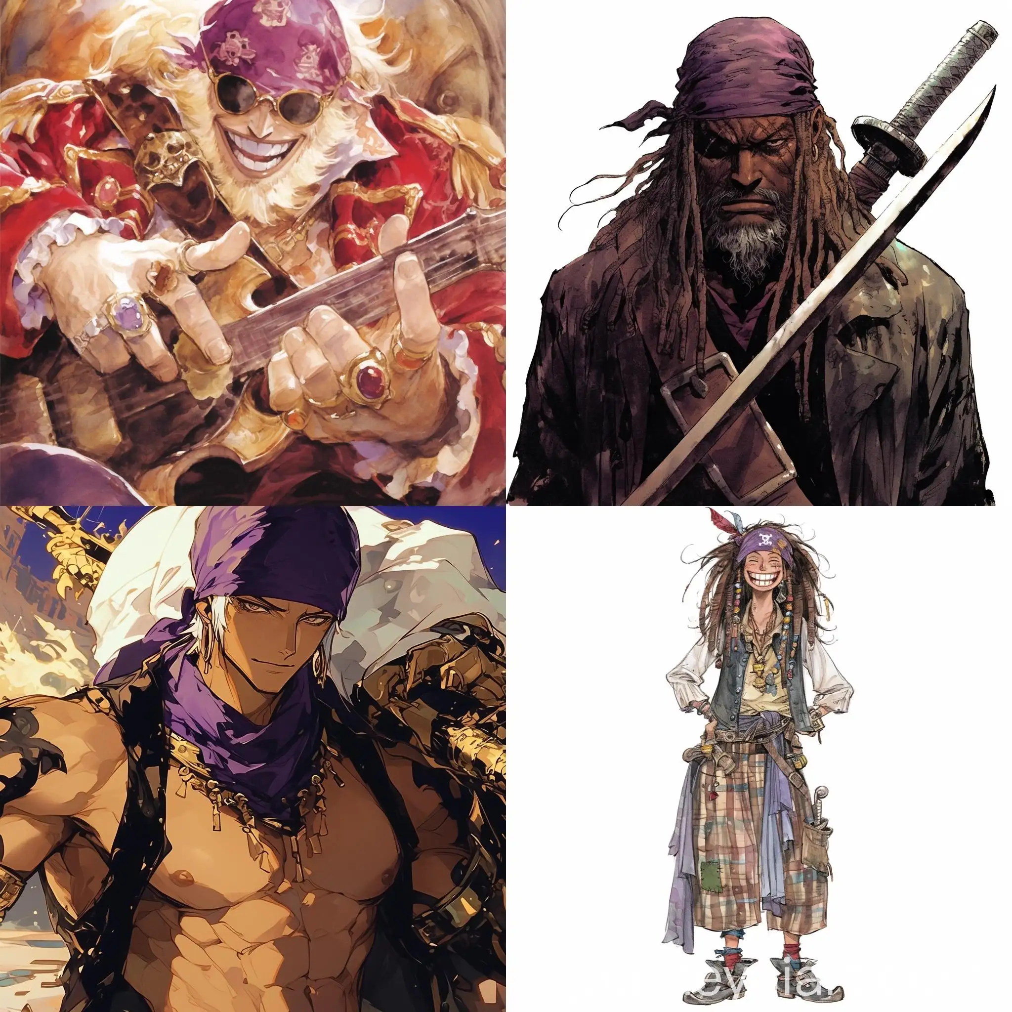 Young-Man-Pirate-with-Purple-Bandana-and-Musical-Outfit