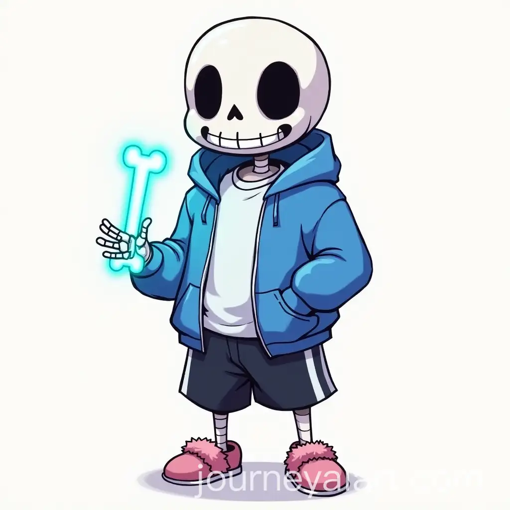 HandDrawn-Digital-Art-of-Sans-from-Undertale-in-Casual-Outfit-with-Magic-Bone