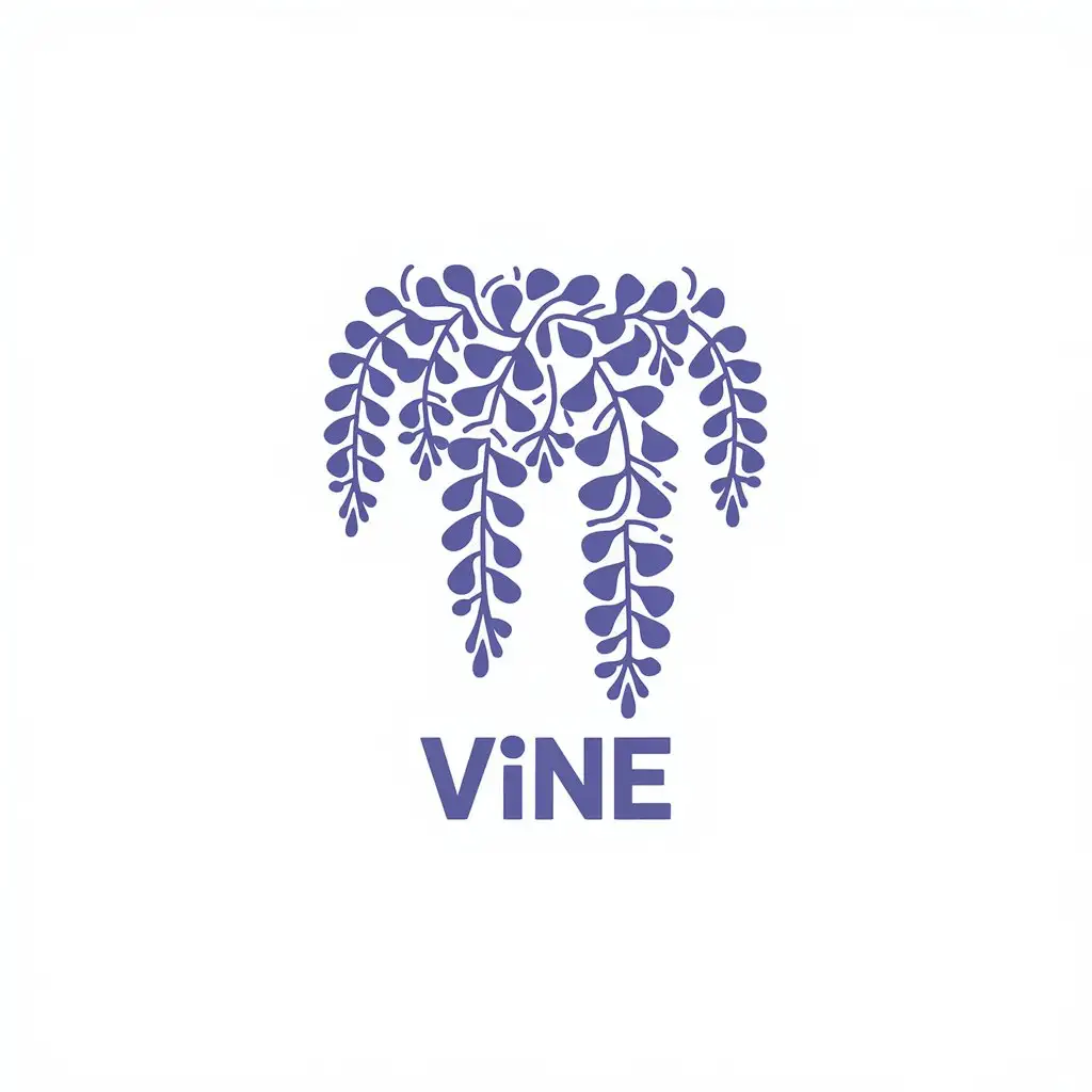 LOGO Design for Vine Wisteria Symbol with Clean Moderate Aesthetic for Internet Industry