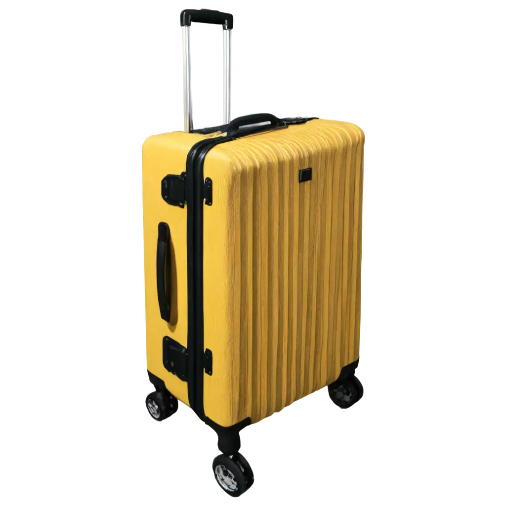 Yellow-Suitcase-PNG-HighQuality-Transparent-Image-for-Versatile-Use