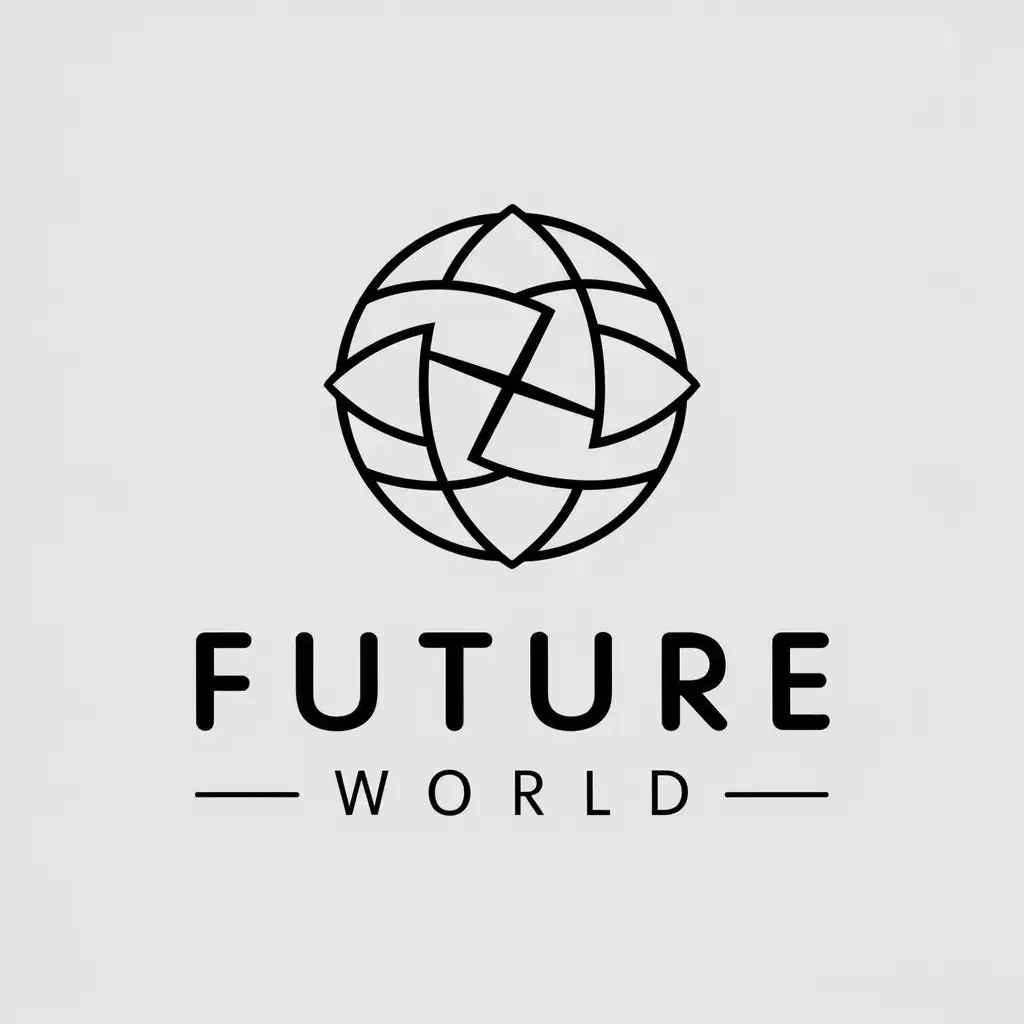 a vector logo design,with the text "future world", main symbol:future,Moderate,be used in Religious industry,clear background