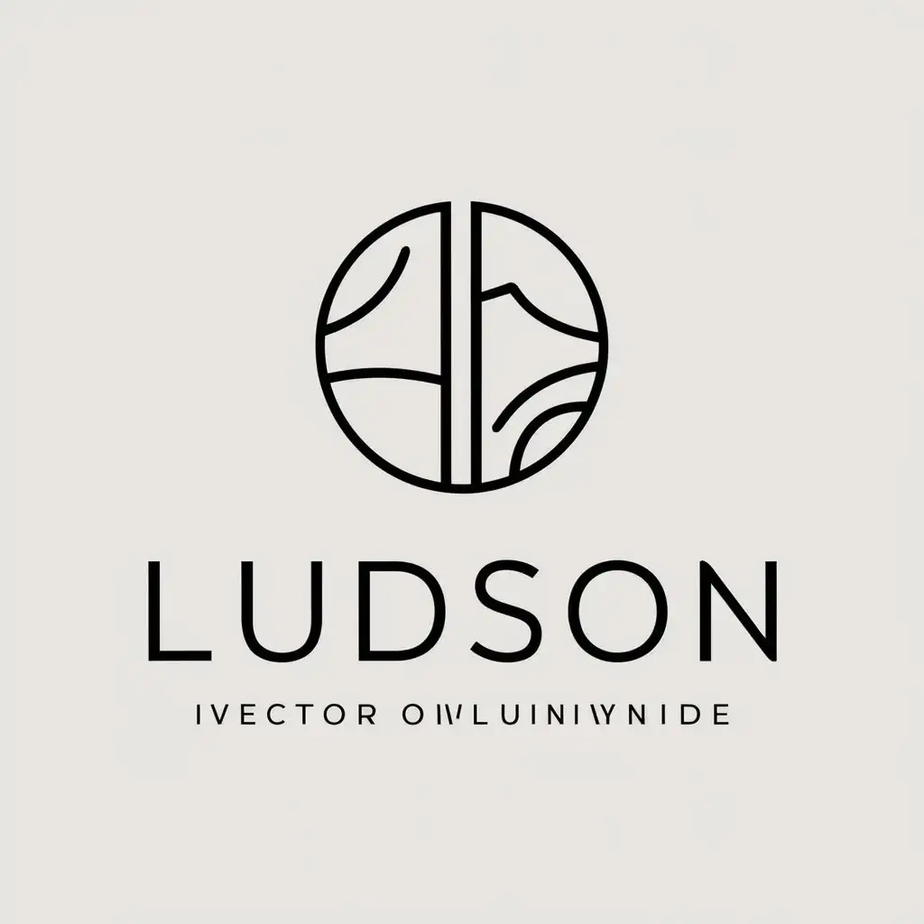 a vector logo design,with the text "Ludson", main symbol:Ludson,Minimalistic,be used in education industry,clear background