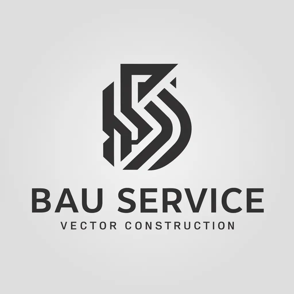 LOGO Design for BAU Service Design Construction Theme with Vector Elements