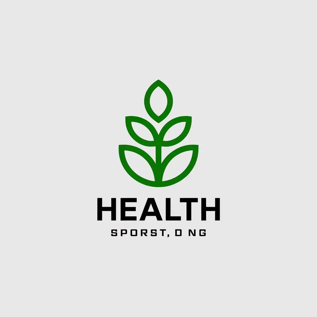 LOGO Design for Health Minimalistic Restorative Plant Symbol for Fitness Industry