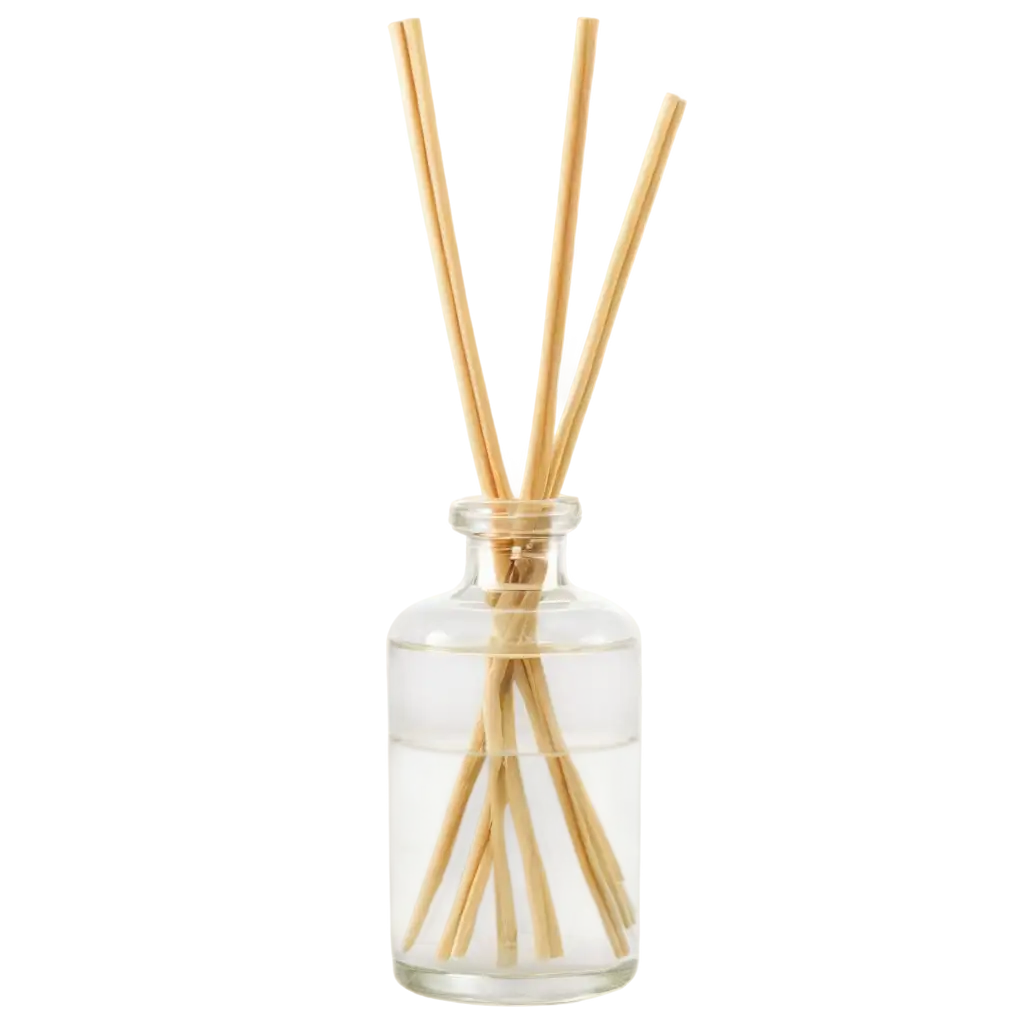 Aromadiffuser-with-Three-Sticks-Bottle-of-Light-Glass-PNG-High-Quality-Image-for-Aromatherapy-Decor