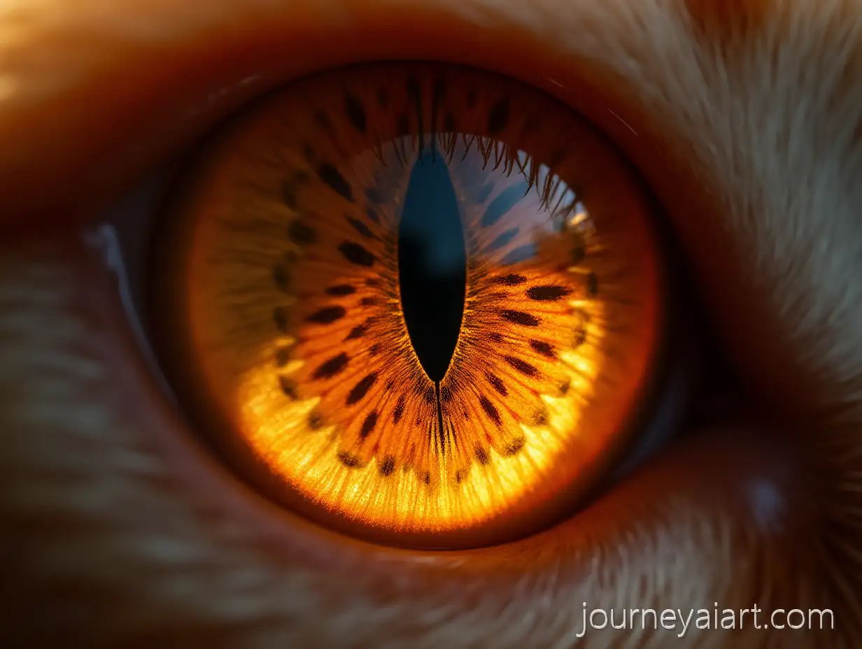 Ultra-Macro-Shot-of-an-Orange-Cats-EyeOrange-cat-eye-butterfly-Reflecting-a-Golden-Tang-Pattern-Butterfly