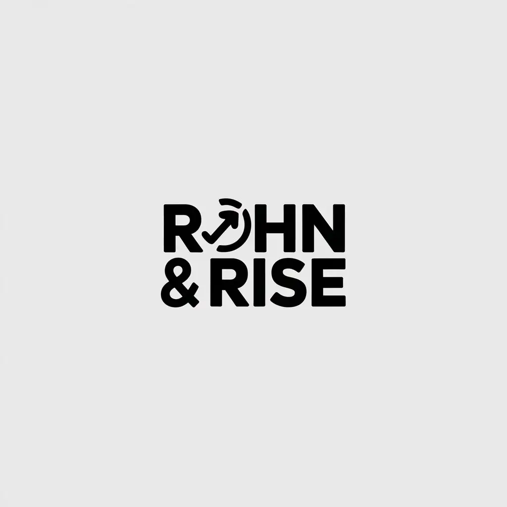 LOGO Design for Rohn Rise Minimalistic TextBased Motivation Theme