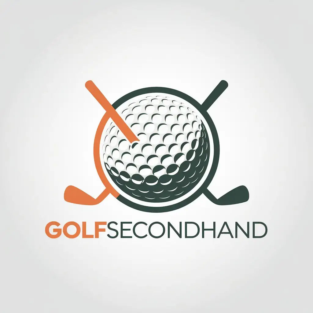 LOGO Design for GolfSecondHand Modern Simple with Golf Club and Ball Theme