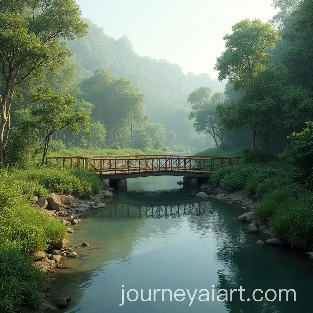 EcoFriendly-and-BudgetFriendly-MinimalistAI-Art-Prompt-Expansion-Bridge-Design-for-Small-River-in-Kerala