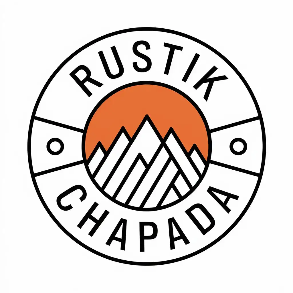 LOGO Design for Rustik Chapada Simple Circle with Mountain Theme for Home Family Industry