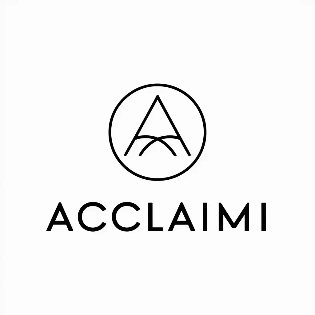 a vector logo design,with the text "acclaimi", main symbol:icon,Minimalistic,clear background