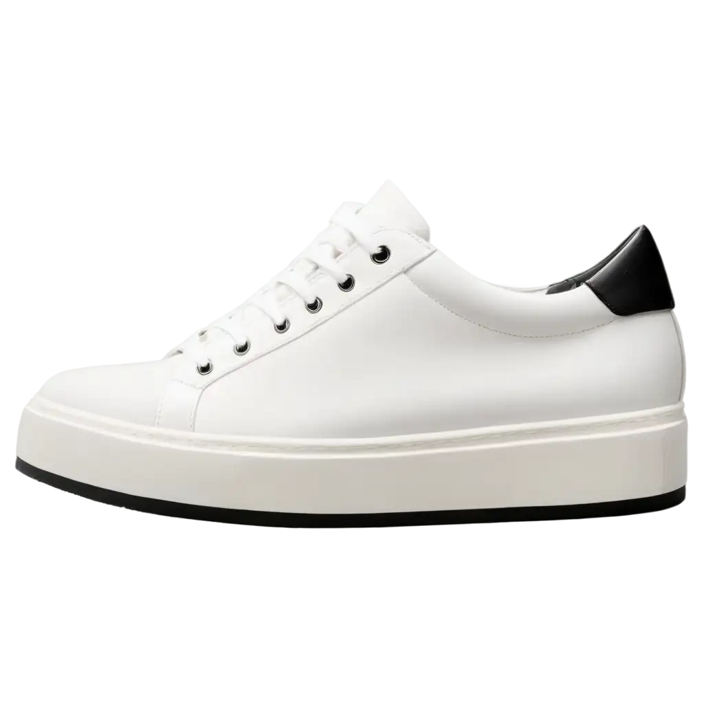 White-Platform-Sneaker-PNG-Minimalist-Chunky-Sole-Design-with-Black-Heel-Accent