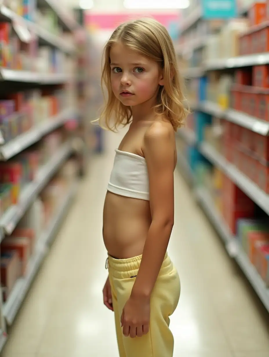 Young-Girl-with-Sandy-Blonde-Hair-in-Store-Looking-Worried