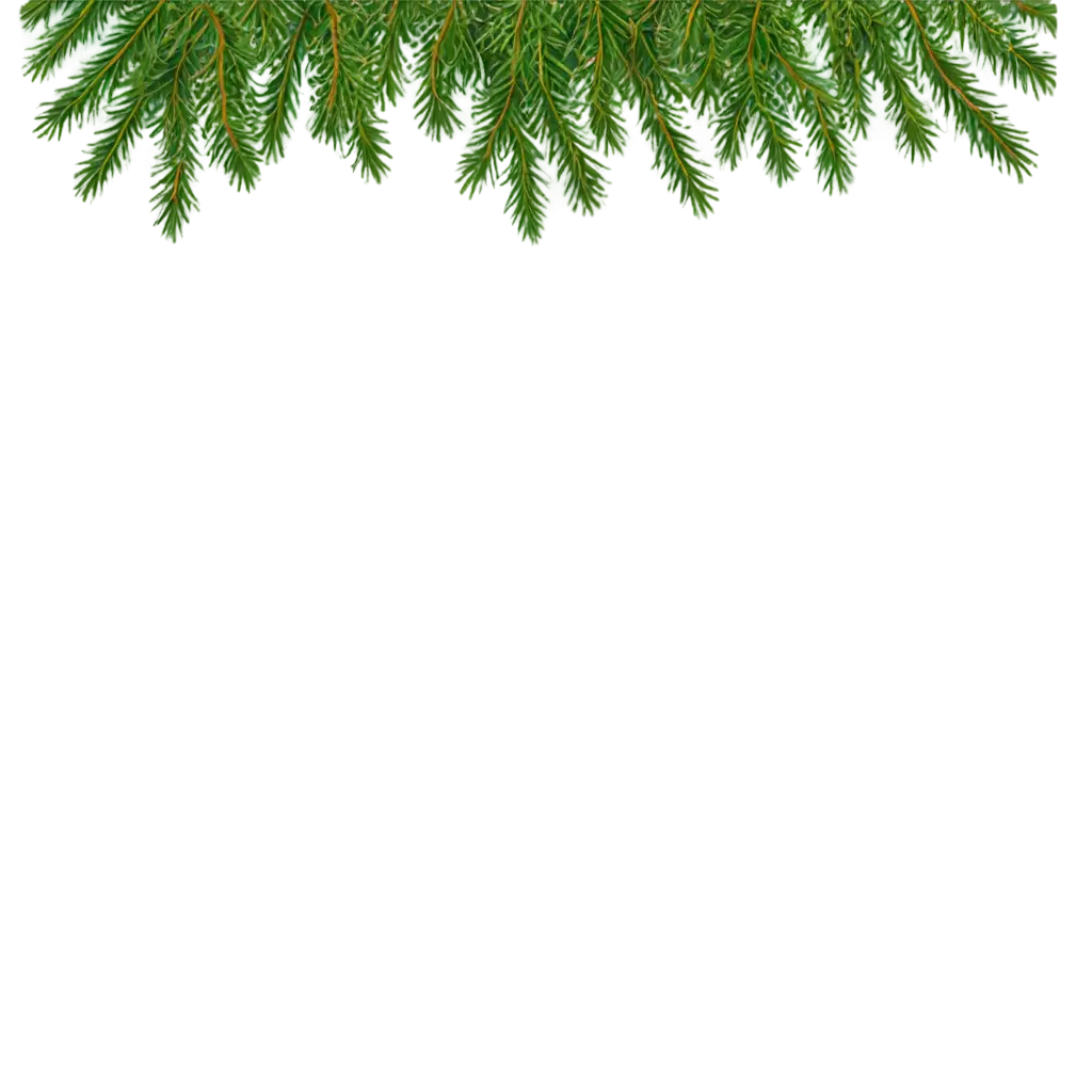 realistic christmas tree branches ON TRANSPARENT BACKGROUND