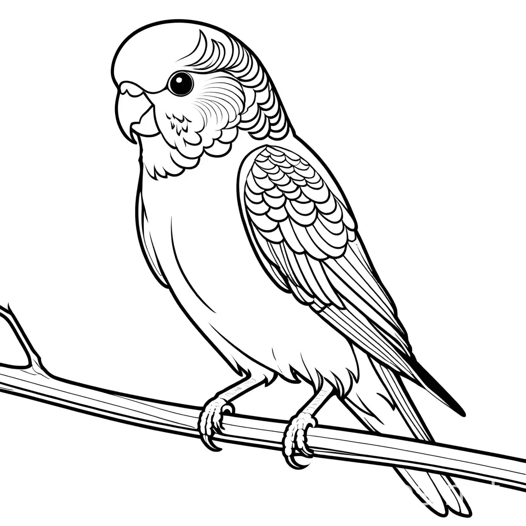 Budgie-Coloring-Page-with-Simplicity-and-Ample-White-Space